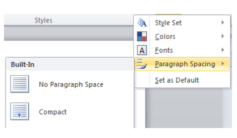inbsert space at end of paragraph in word for mac 2011
